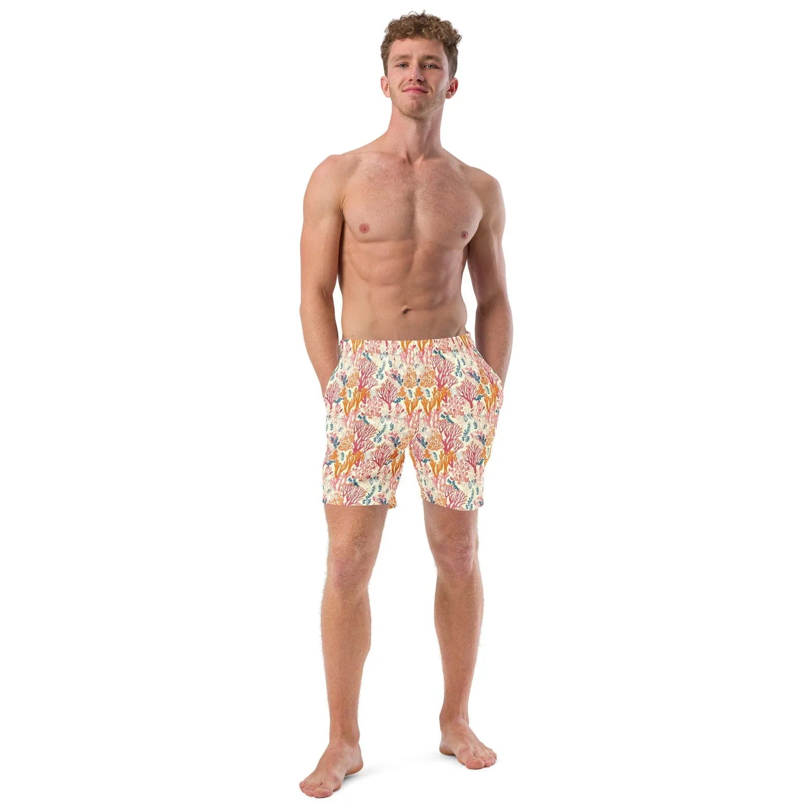 Coral Reef Men's Swim Trunks - 