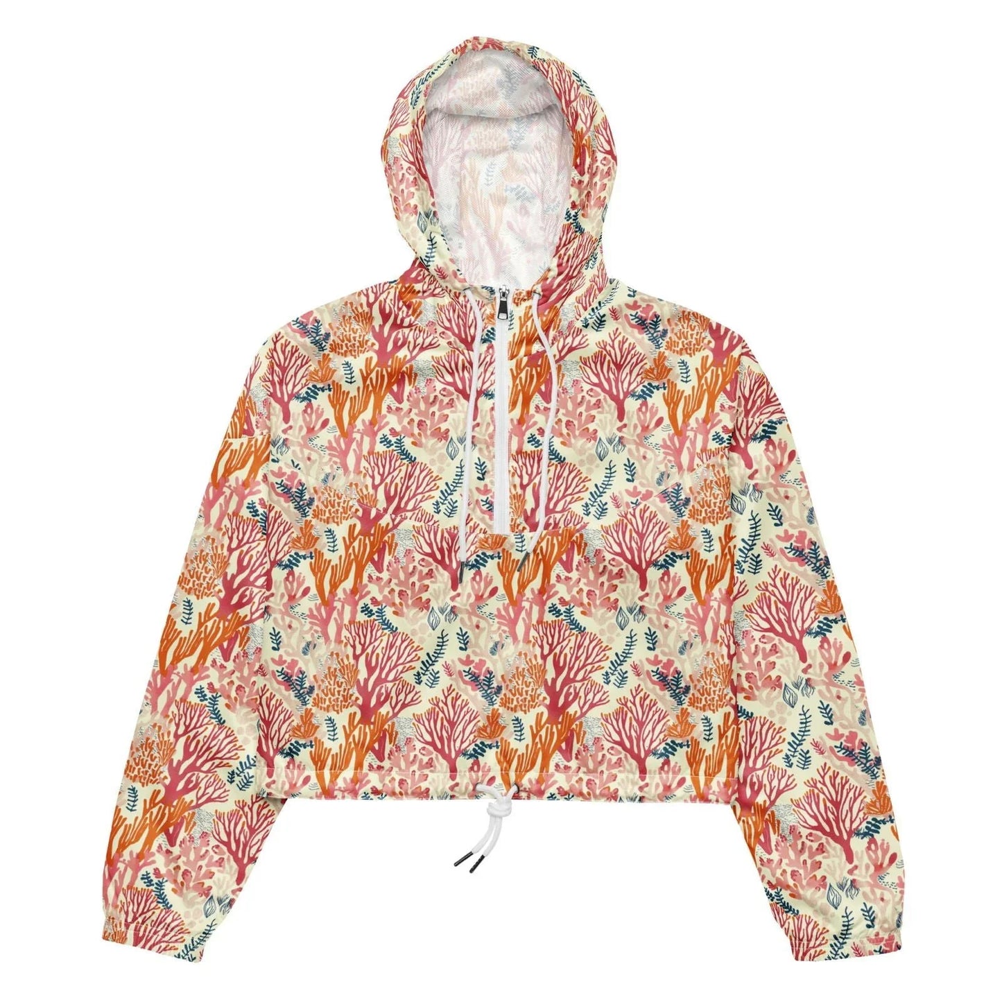 Coral Reef Women’s Cropped Windbreaker - 