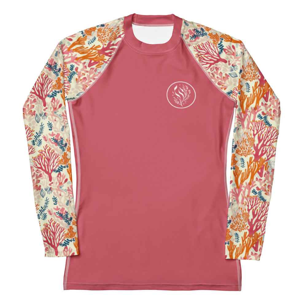 Coral Reef Women's Rash Guard Solid -  - ["coral","Coral Reef","rash guard","women"]