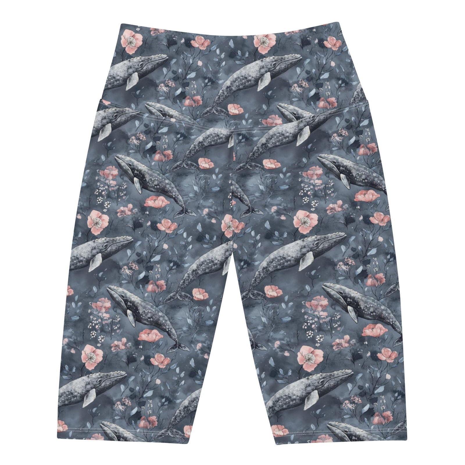 Dusky Gray Whale 8" Inch Dive Shorts -  - ["Dusky Gray Whale","Short","whale","women"]
