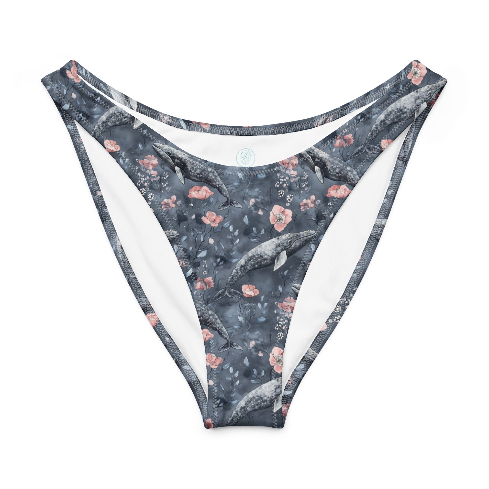 Moonlight Manta Eco High-Leg Cheeky Bikini Bottom -  - ["Moonlight Manta","ray","swim","Wildlife","women"]