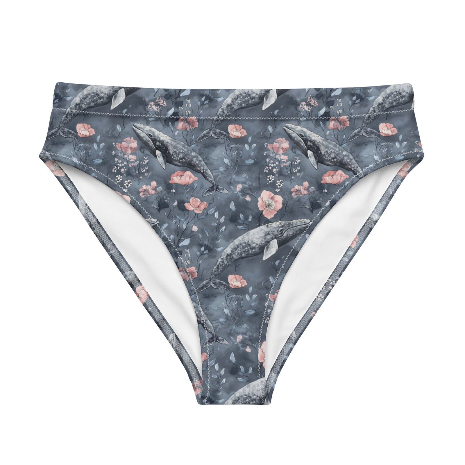 Blacktip Shark Drift Eco High-Waisted Bikini Bottom -  - ["shark","shark watch","swim","Wildlife","women"]