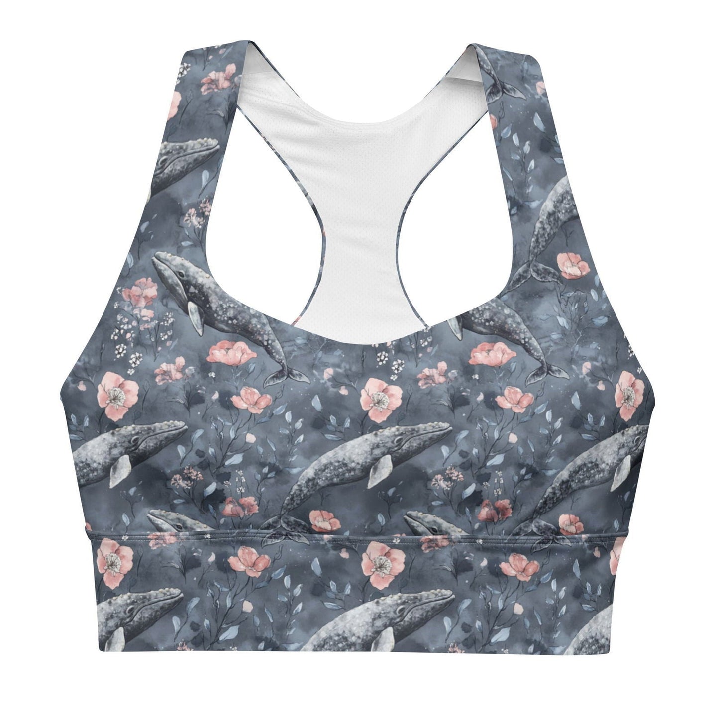 Dusky Gray Whale Eco Sports Bra Top - 
