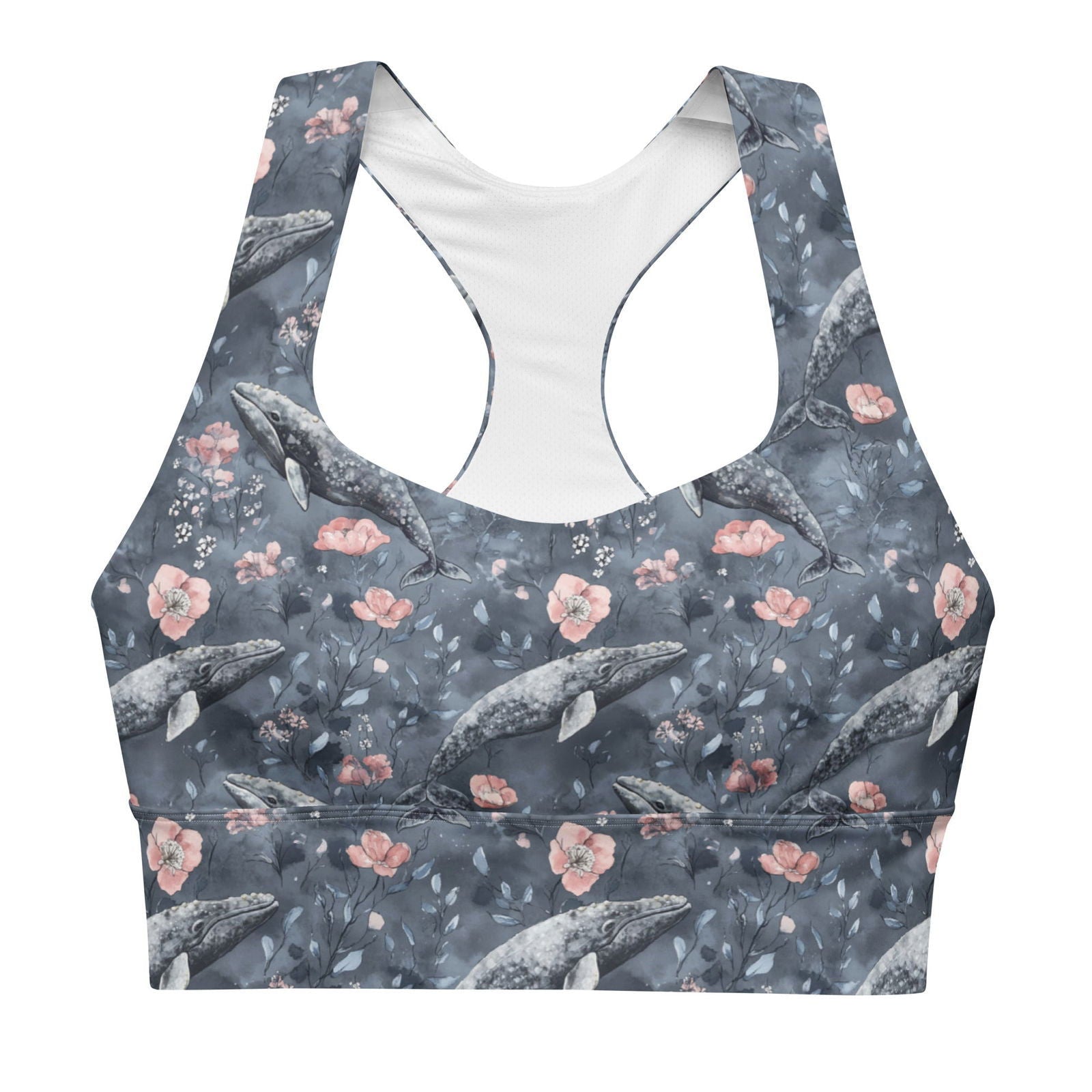 Dusky Gray Whale Eco Sports Bra Top - 
