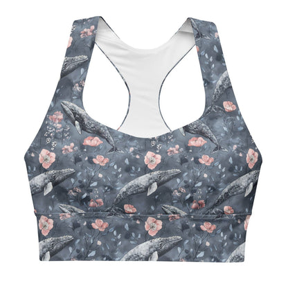 Dusky Gray Whale Eco Sports Bra Top - 