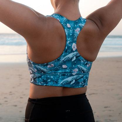 Dusky Gray Whale Eco Sports Bra Top - 