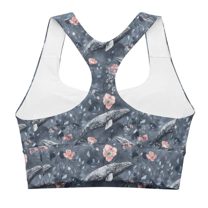 Dusky Gray Whale Eco Sports Bra Top - 