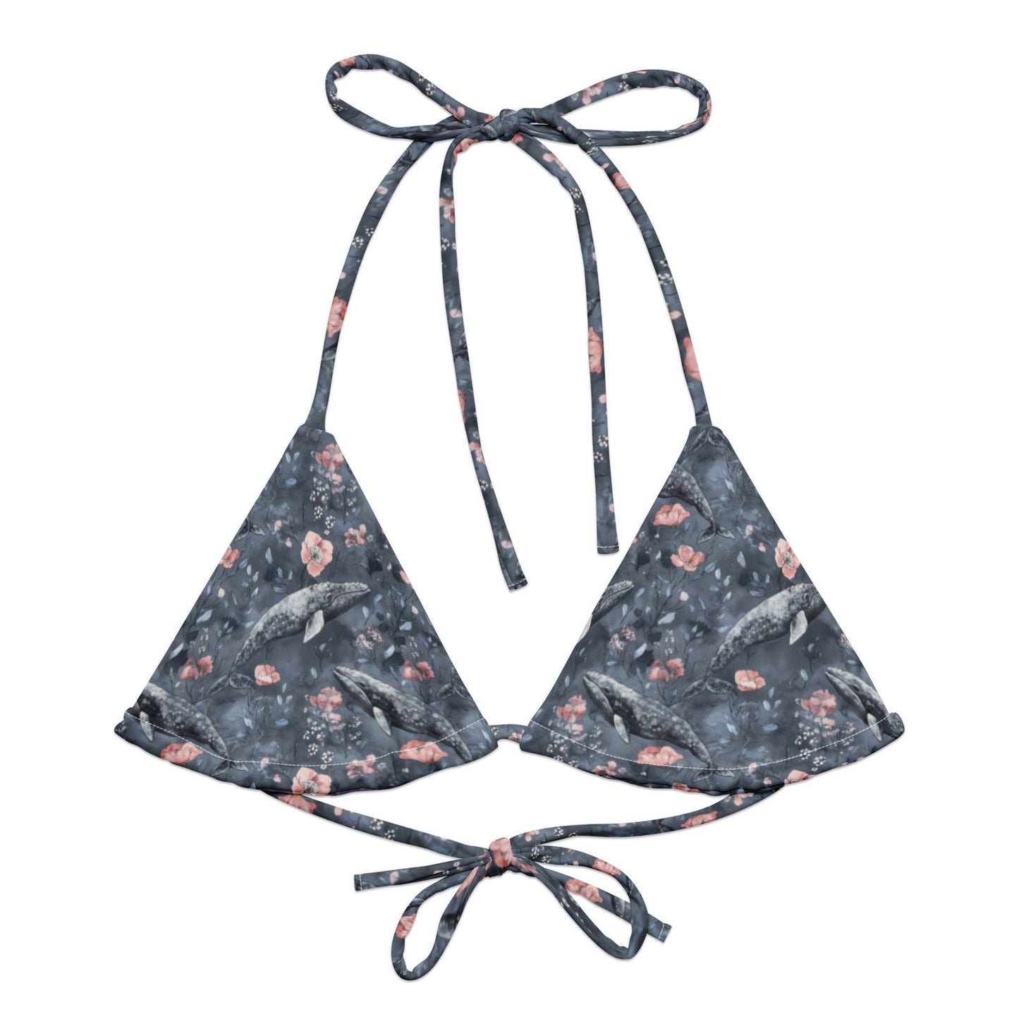 Dusky Gray Whale Eco String Bikini Top - 
