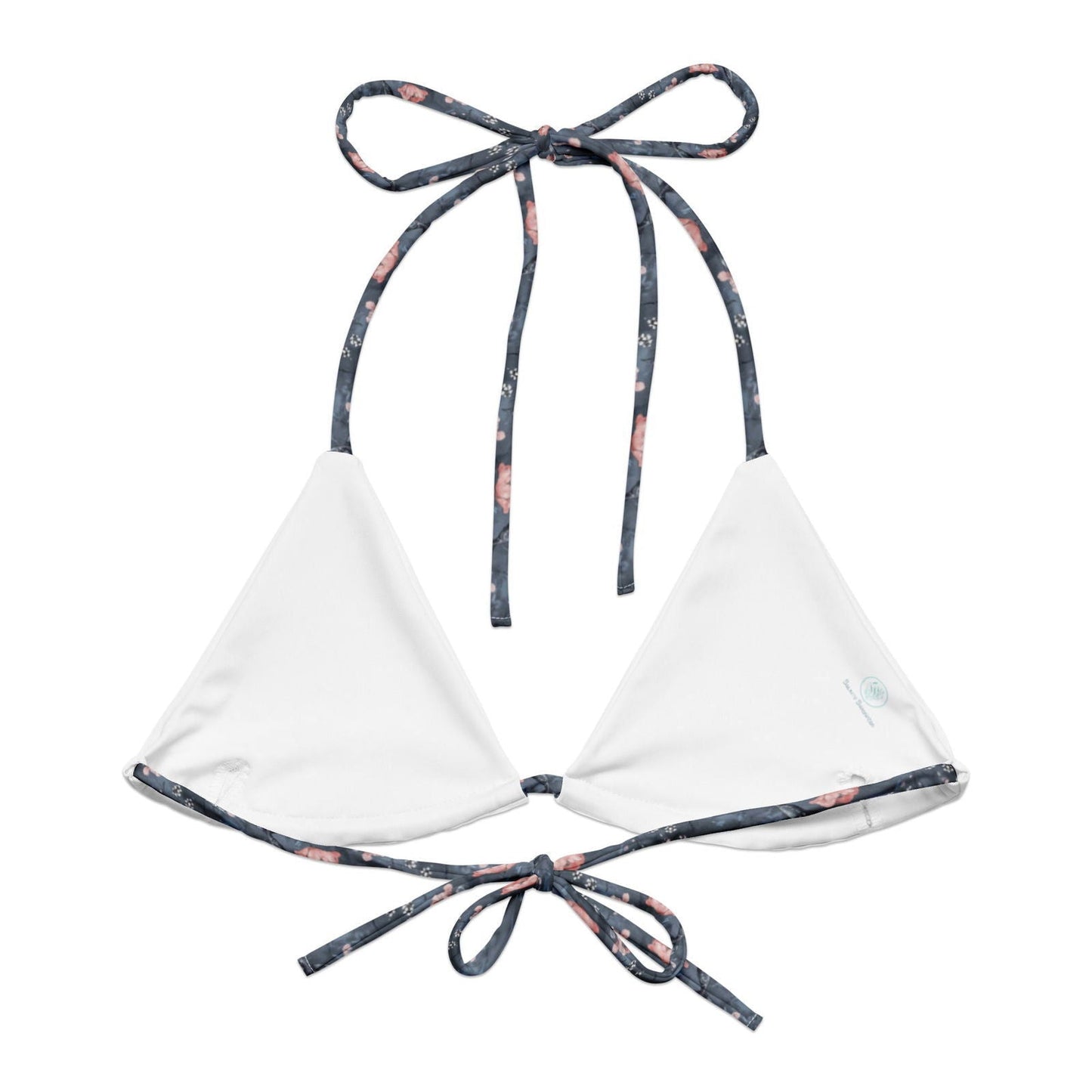 Dusky Gray Whale Eco String Bikini Top - 