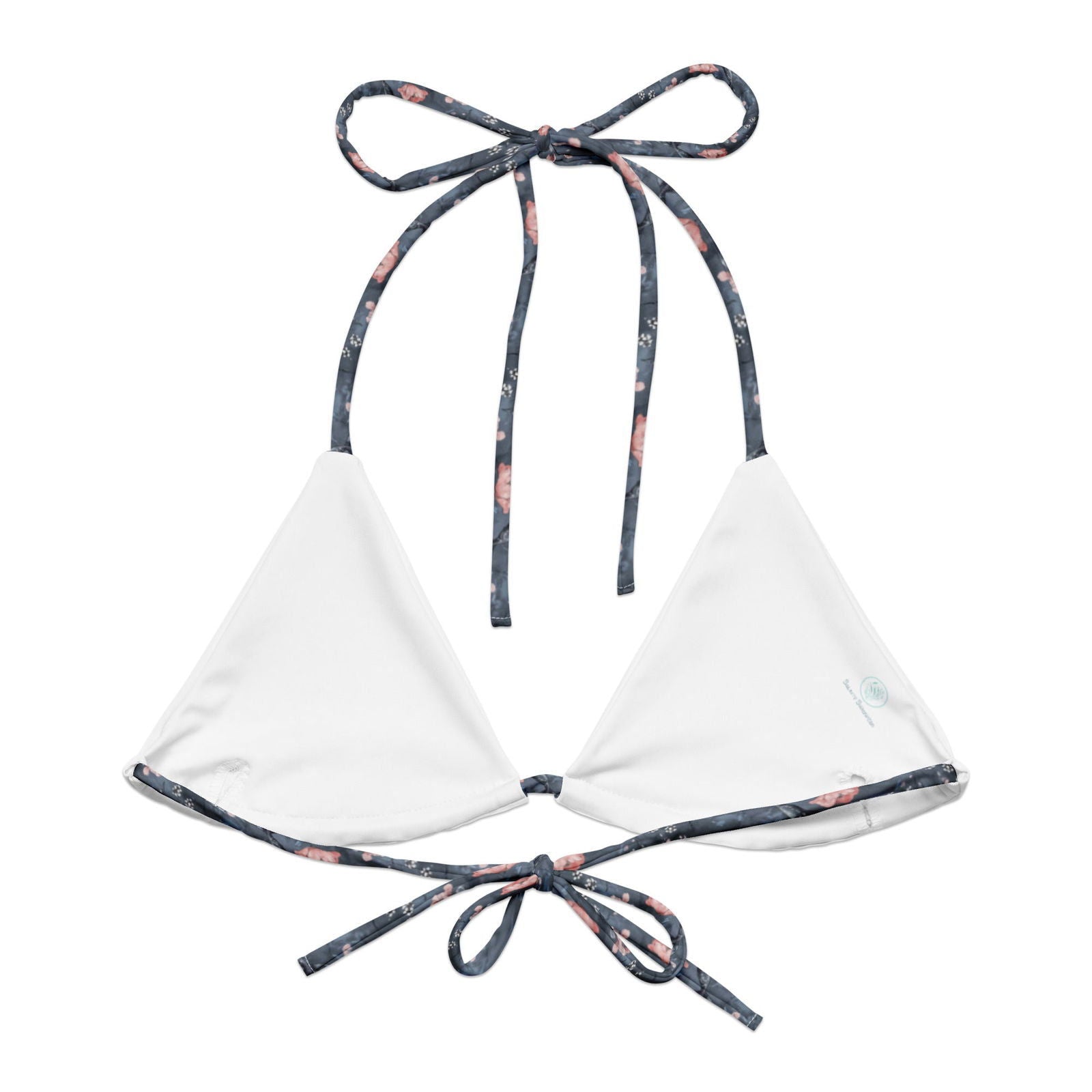 Dusky Gray Whale Eco String Bikini Top - 