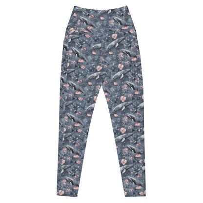 Dusky Gray Whale Eco Swim Leggings With Pockets - 