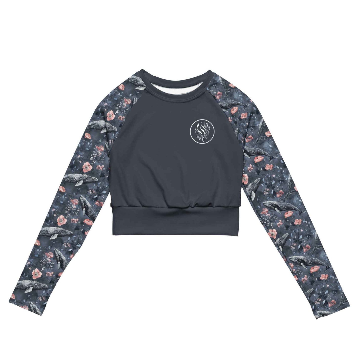 Tropical Reef Fish Eco Cropped Rash Guard Solid - 