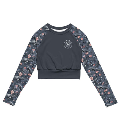 Tropical Reef Fish Eco Cropped Rash Guard Solid - 