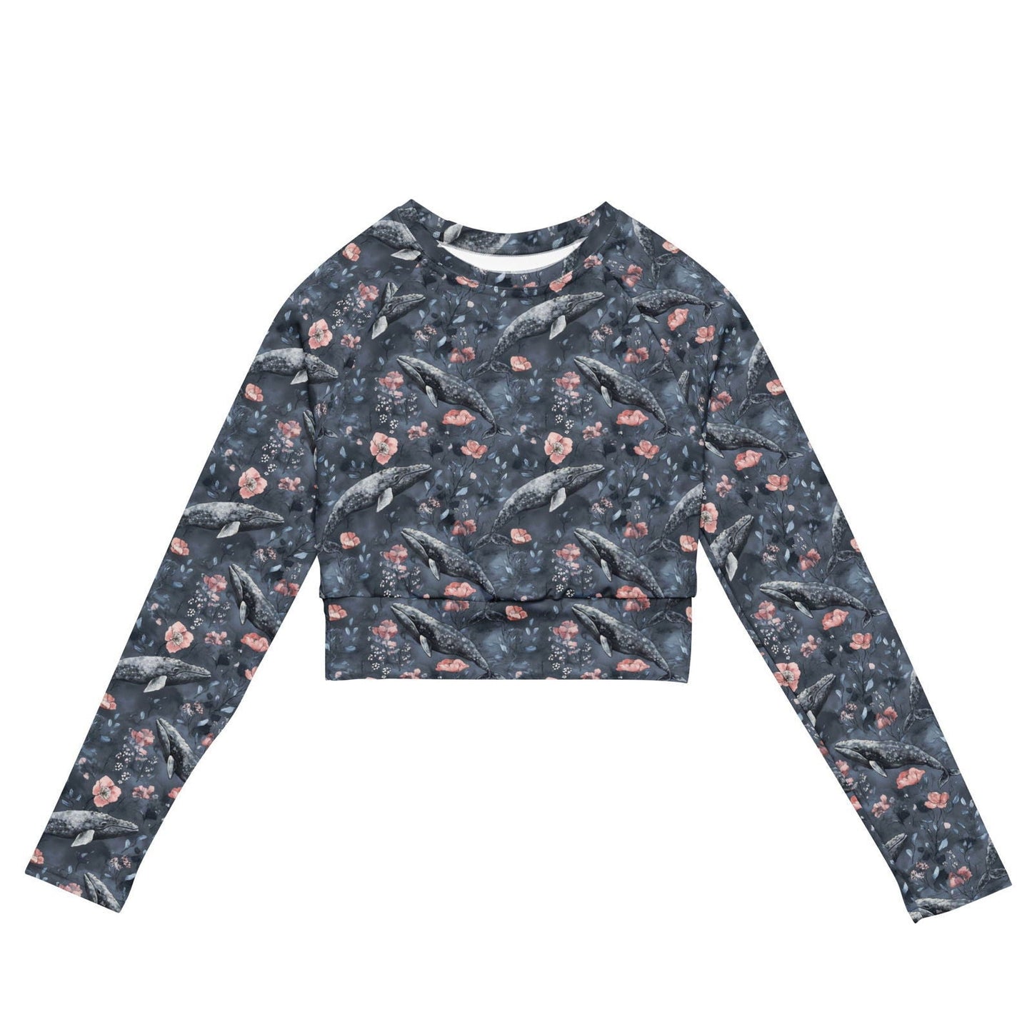 Dusky Gray Whale Eco Cropped Rash Guard - 
