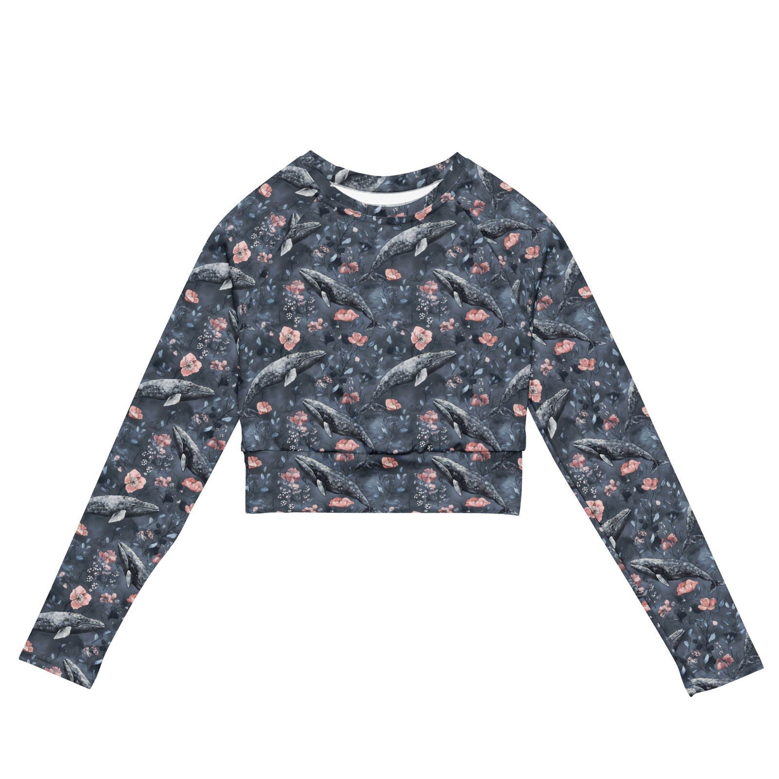 Dusky Gray Whale Eco Cropped Rash Guard - 