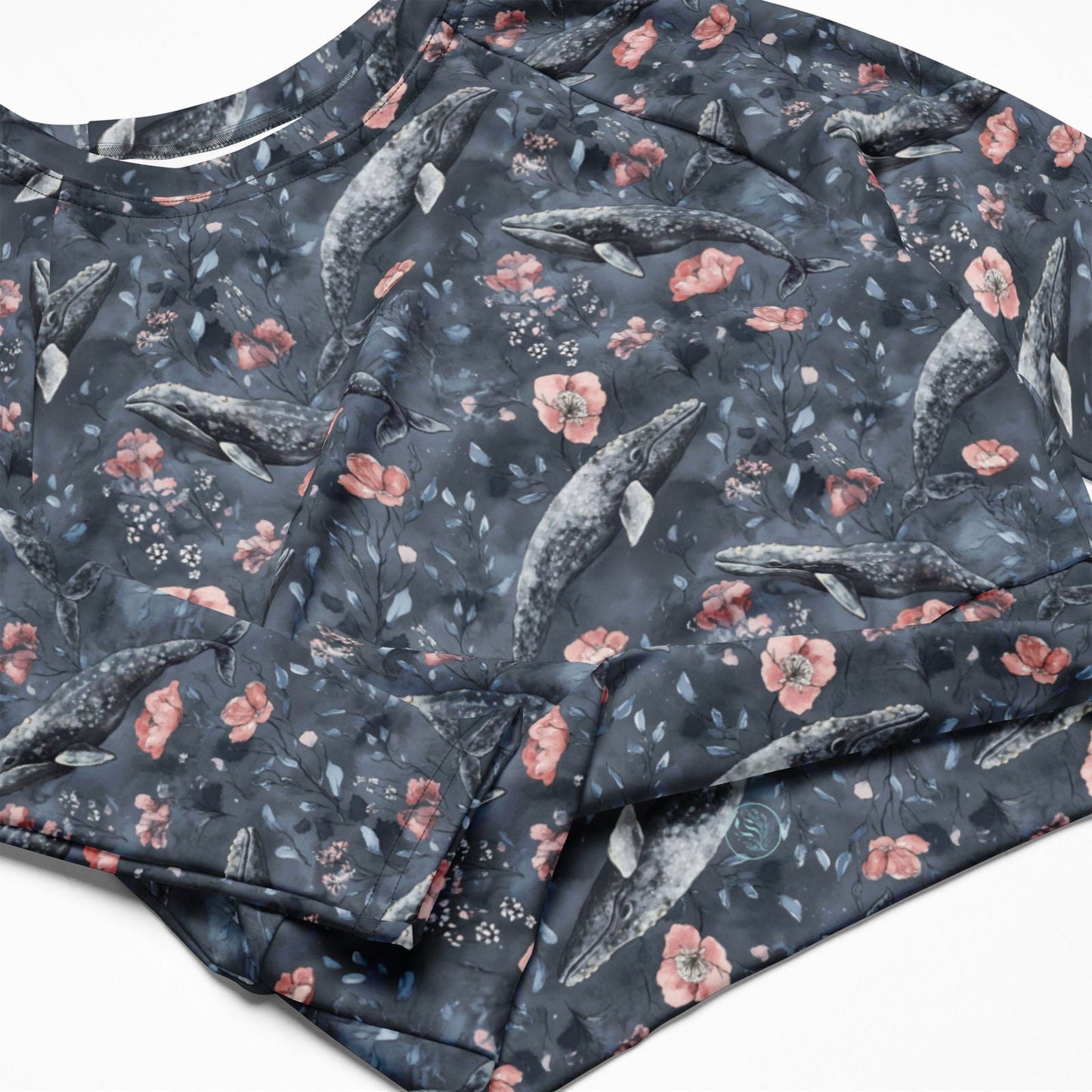 Dusky Gray Whale Eco Cropped Rash Guard - 