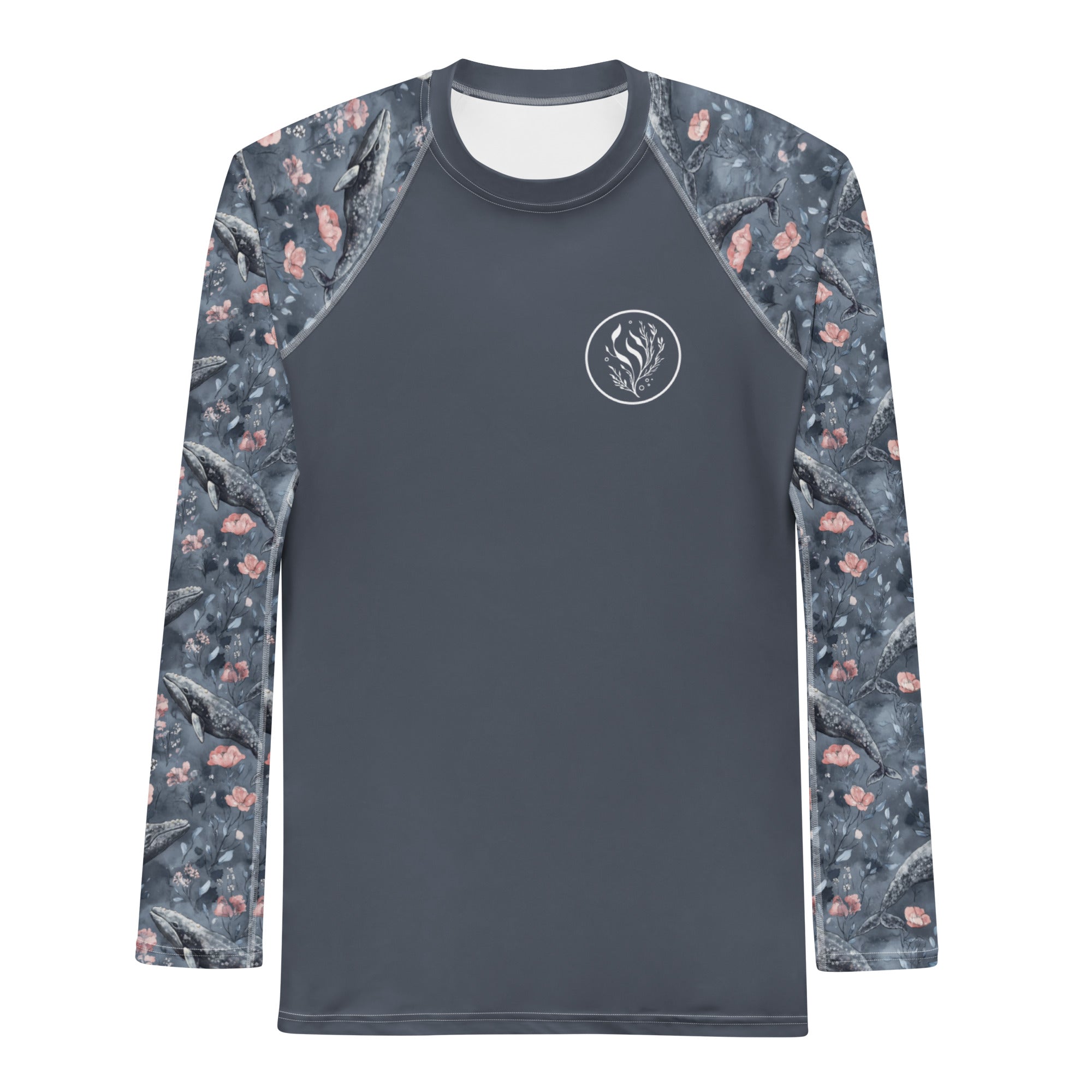 Dusky Gray Whale Men's Rash Guard -  - ["Dusky Gray Whale","men","rash guard","whale"]