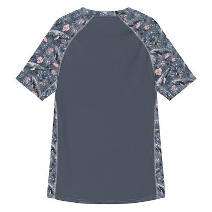 Dusky Gray Whale Men’s Short Sleeve Swim Shirt - 