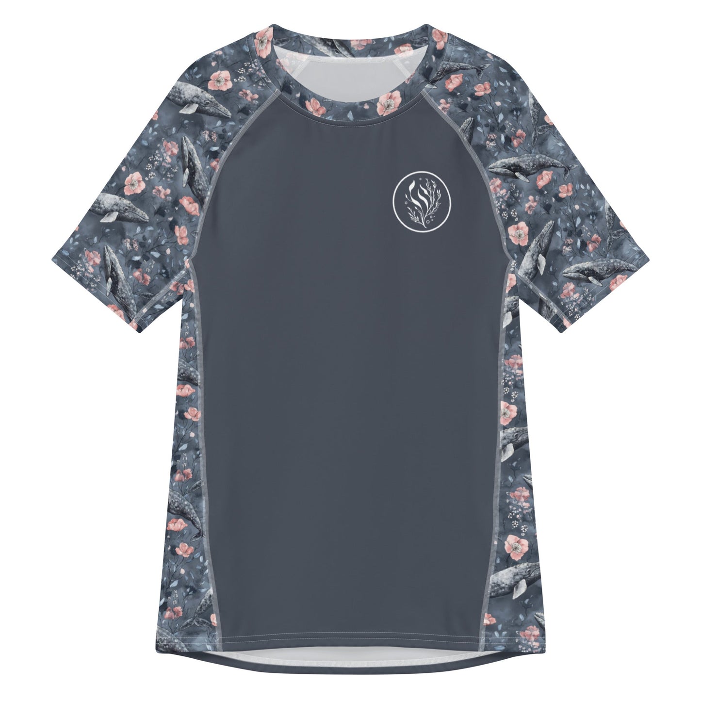Dusky Gray Whale Men’s Short Sleeve Swim Shirt - 