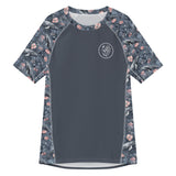 Dusky Gray Whale Men’s Short Sleeve Swim Shirt -  - ["Dusky Gray Whale","Men","Rash guard","whale"]
