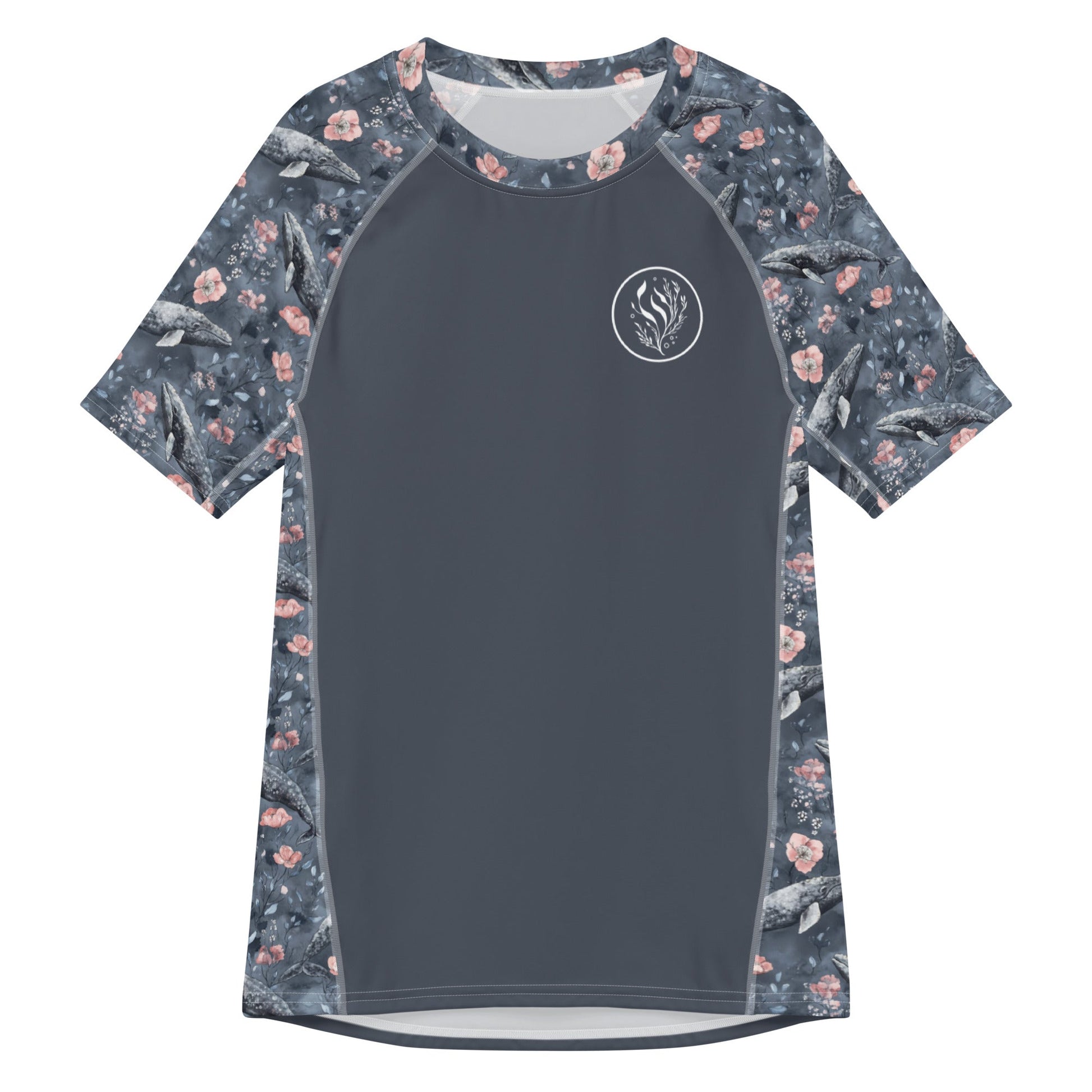 Dusky Gray Whale Men’s Short Sleeve Swim Shirt - 