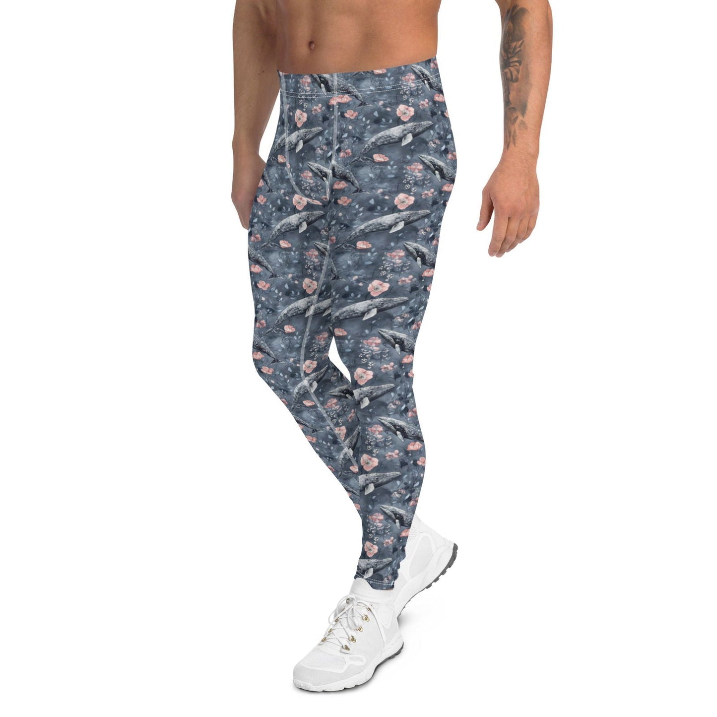 Dusky Gray Whale Men's Swim Leggings - 