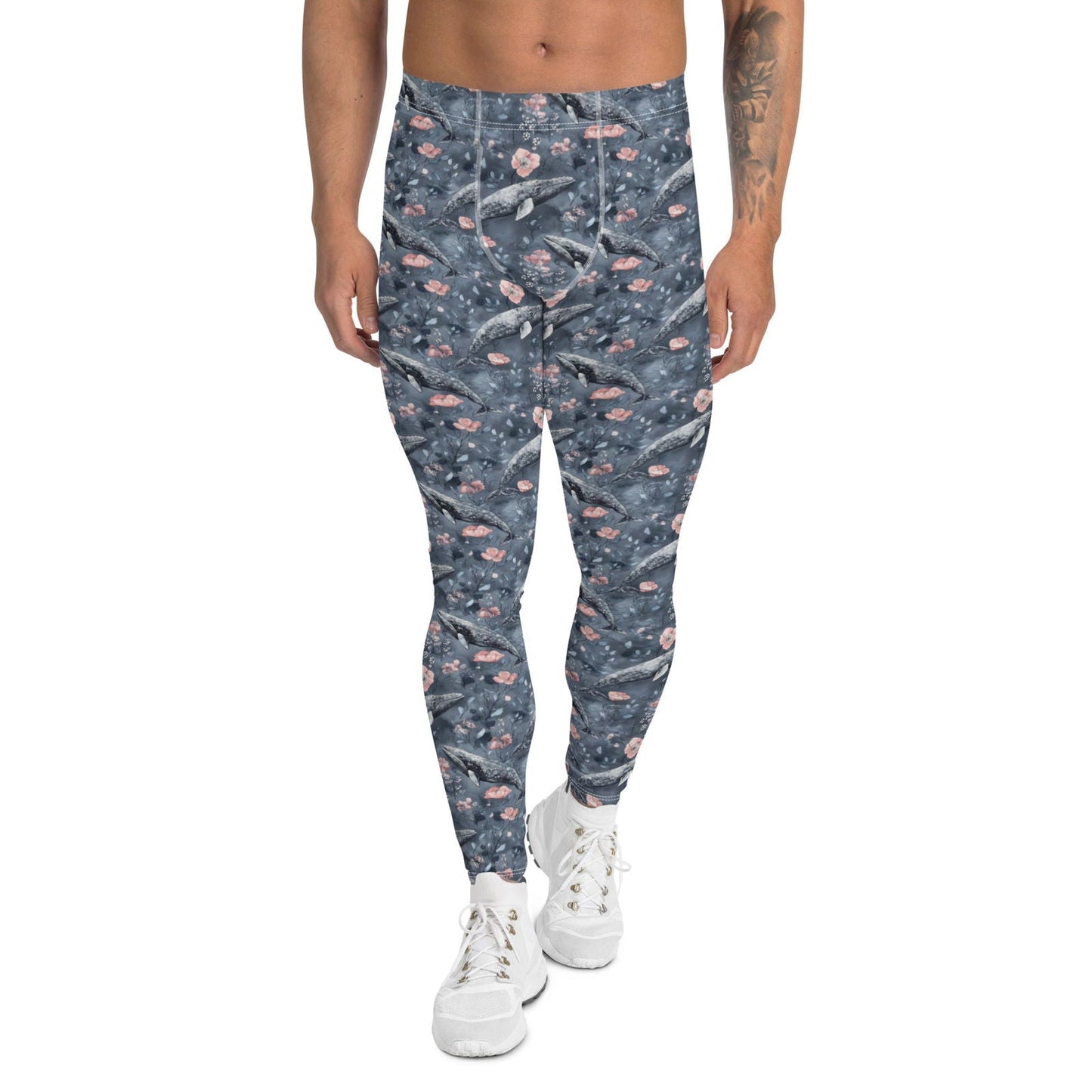 Dusky Gray Whale Men's Swim Leggings - 