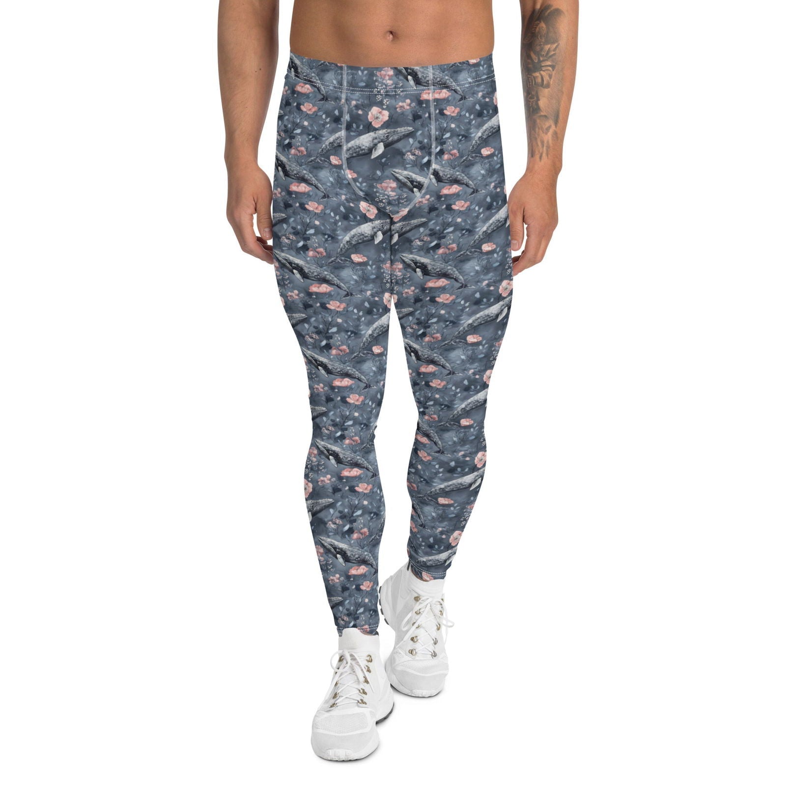 Dusky Gray Whale Men's Swim Leggings - 