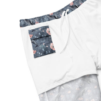 Dusky Gray Whale Men's Swim Trunks - 