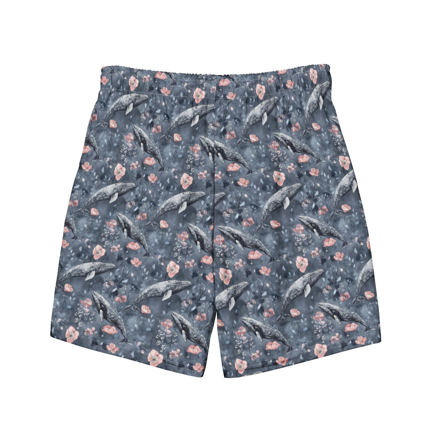 Dusky Gray Whale Men's Swim Trunks - 