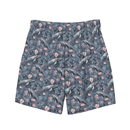 Dusky Gray Whale Men's Swim Trunks - 