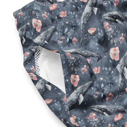 Dusky Gray Whale Men's Swim Trunks - 