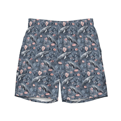 Dusky Gray Whale Men's Swim Trunks - 
