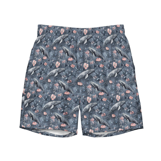 Dusky Gray Whale Men's Swim Trunks - 
