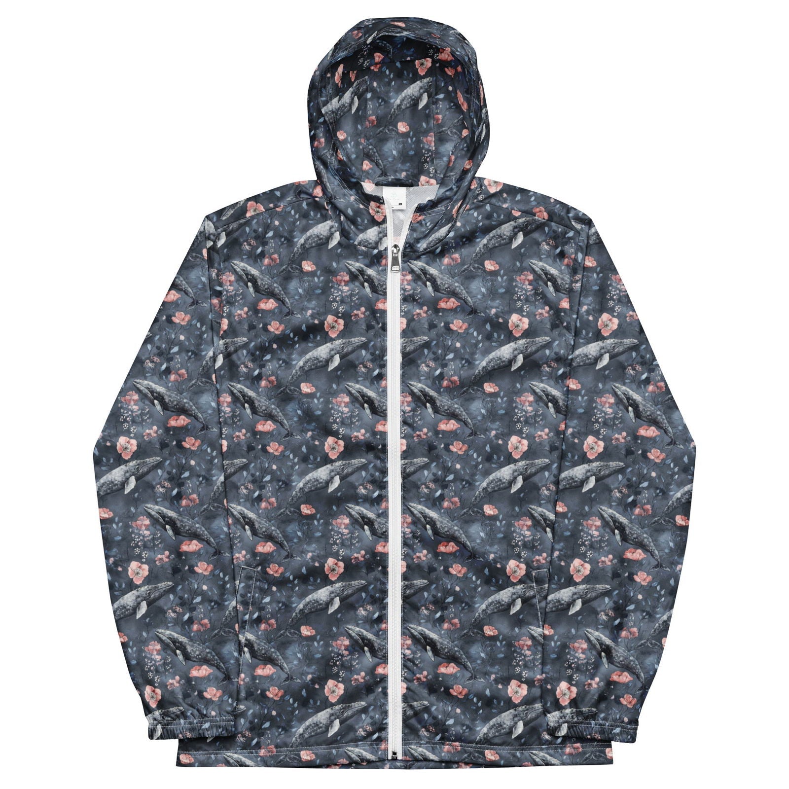 Moonlight Manta Men’s Windbreaker -  - ["Jacket","men","Moonlight Manta","ray","Wildlife"]