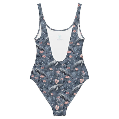Dusky Gray Whale One-Piece Swimsuit - 