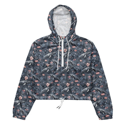 Dusky Gray Whale Women’s Cropped Windbreaker - 