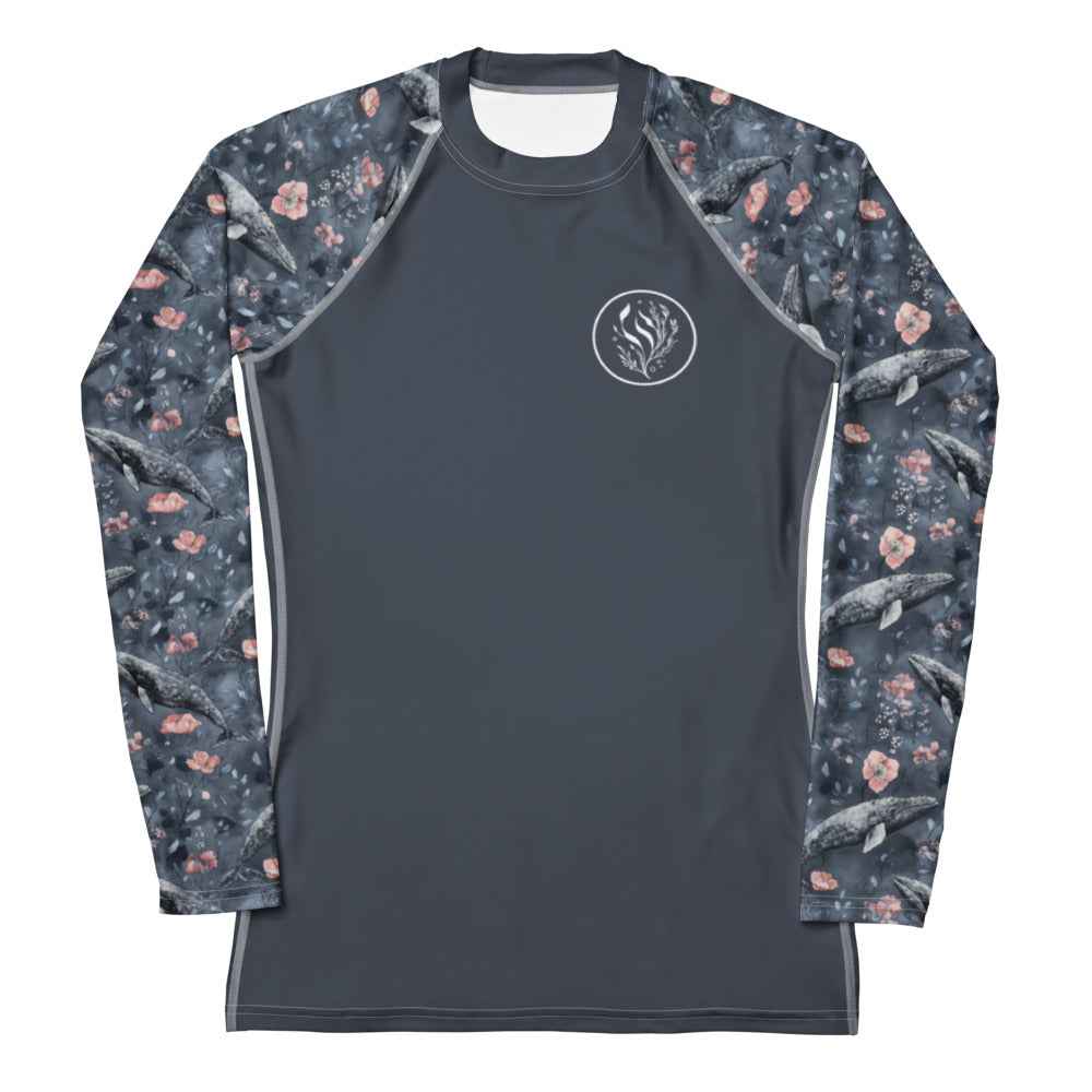 Dusky Gray Whale Women's Rash Guard Solid - 