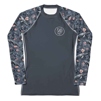 Dusky Gray Whale Women's Rash Guard Solid - 