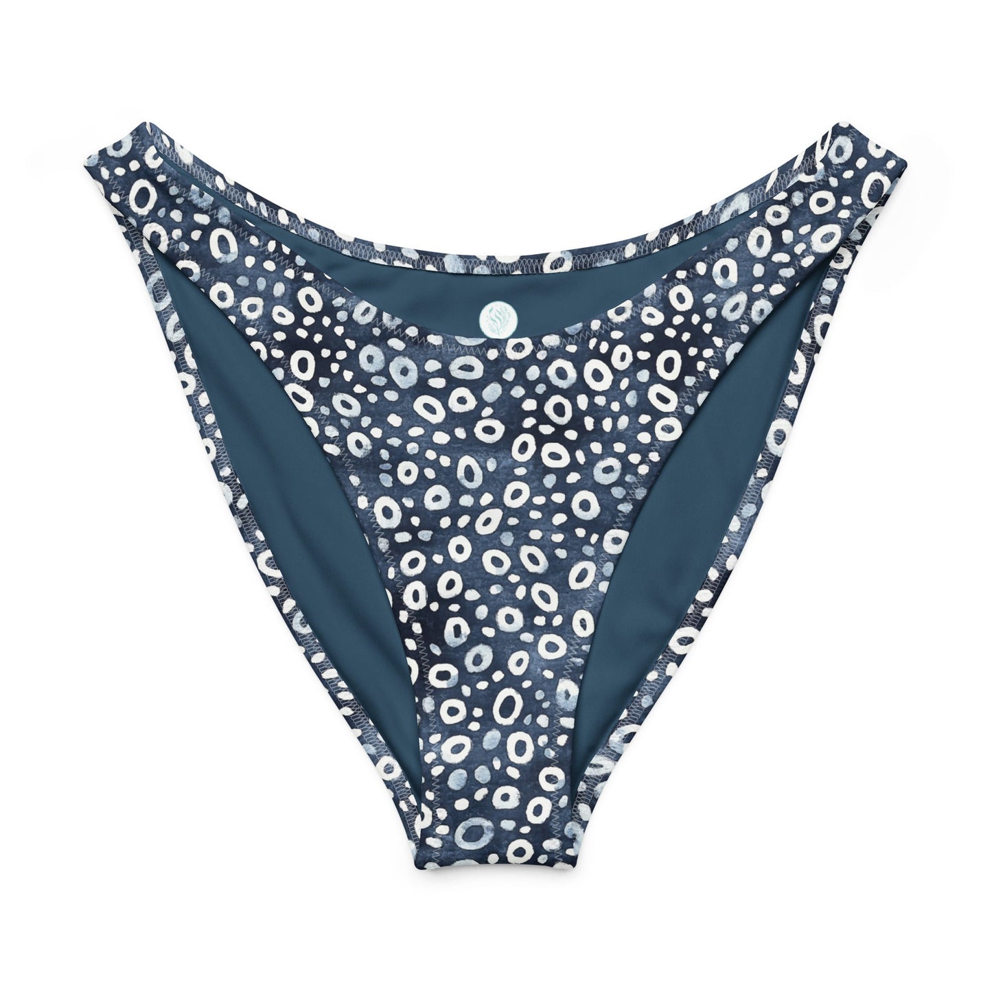 Whale Shark Mosaic Eco High-Leg Cheeky Bikini Bottom - 