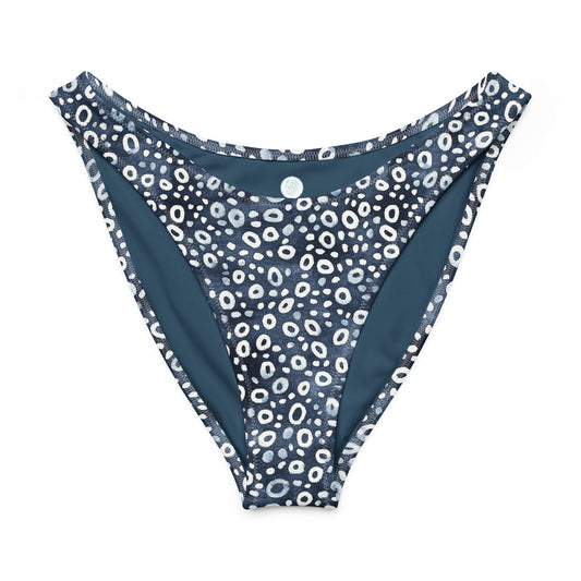 Whale Shark Mosaic Eco High-Leg Cheeky Bikini Bottom - 