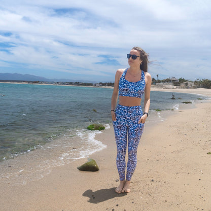 Whale Shark Mosaic Eco Swim Leggings With Pockets - 