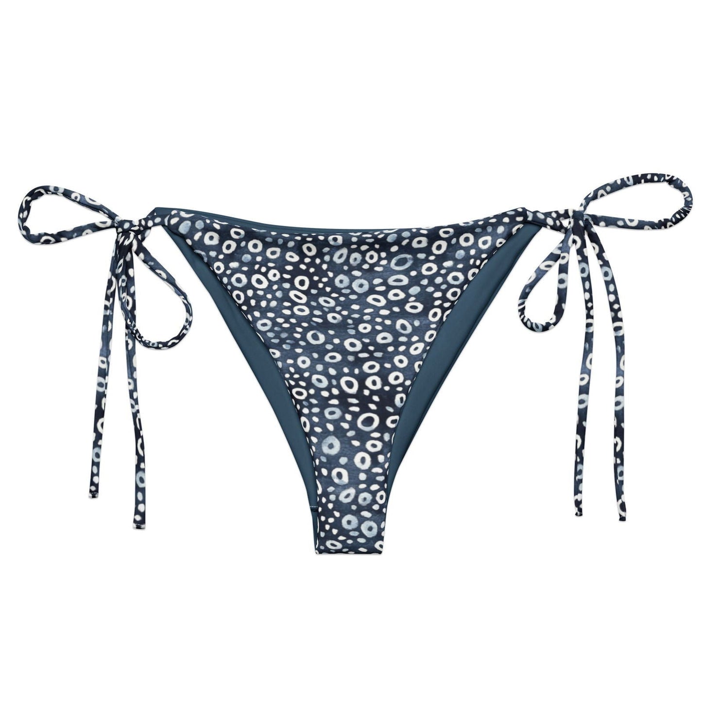 Whale Shark Mosaic Eco String Bikini Bottom - 
