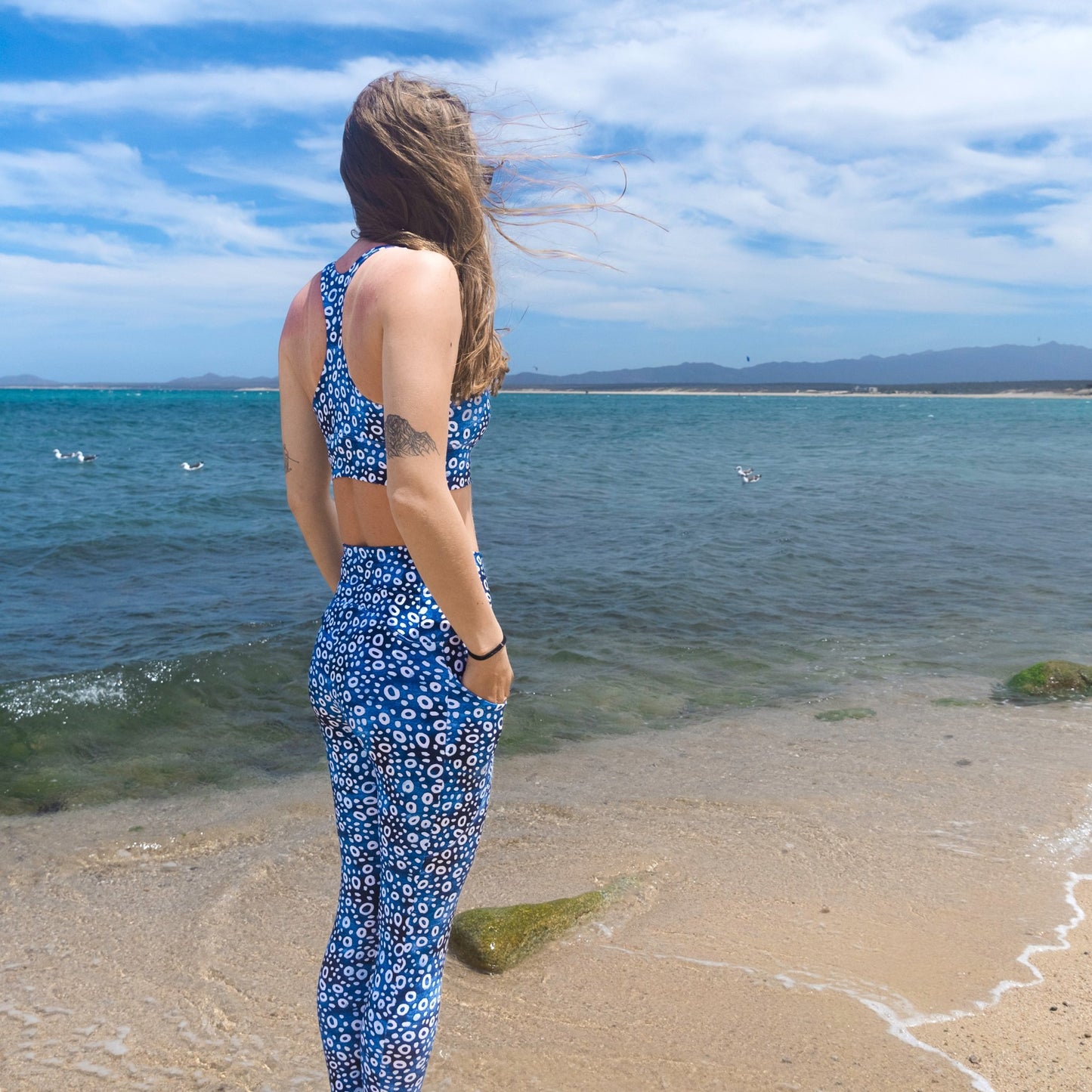 Eagle Ray Spots Eco Swim Leggings With Pockets - 