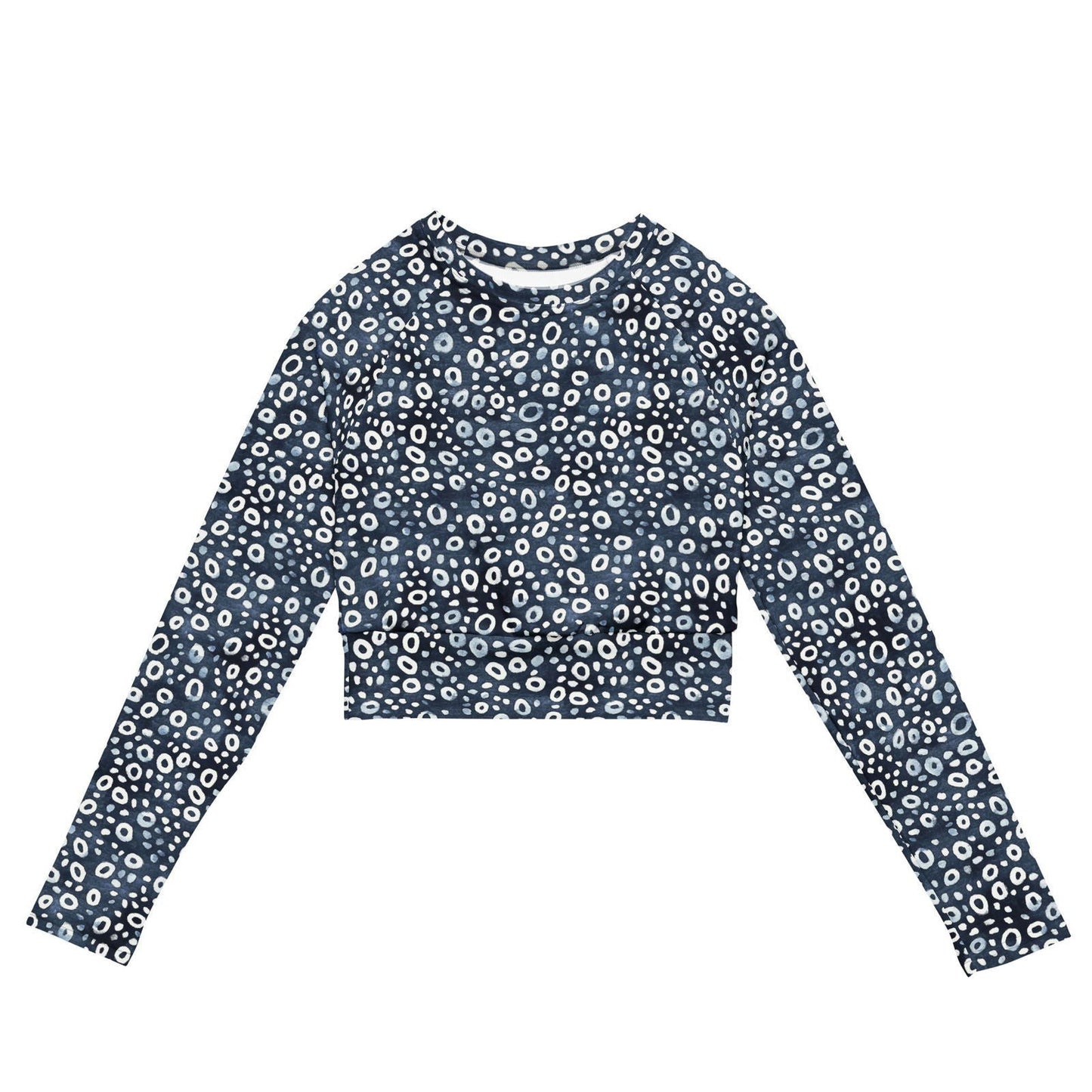 Whale Shark Mosaic Eco Cropped Rash Guard - Salinity Swimwear