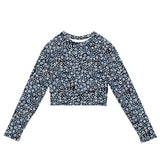 Whale Shark Mosaic Eco Cropped Rash Guard -  - ["rash guard","Whale shark","Whale Shark Mosaic","women"]