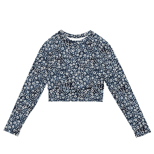 Whale Shark Mosaic Eco Cropped Rash Guard - 