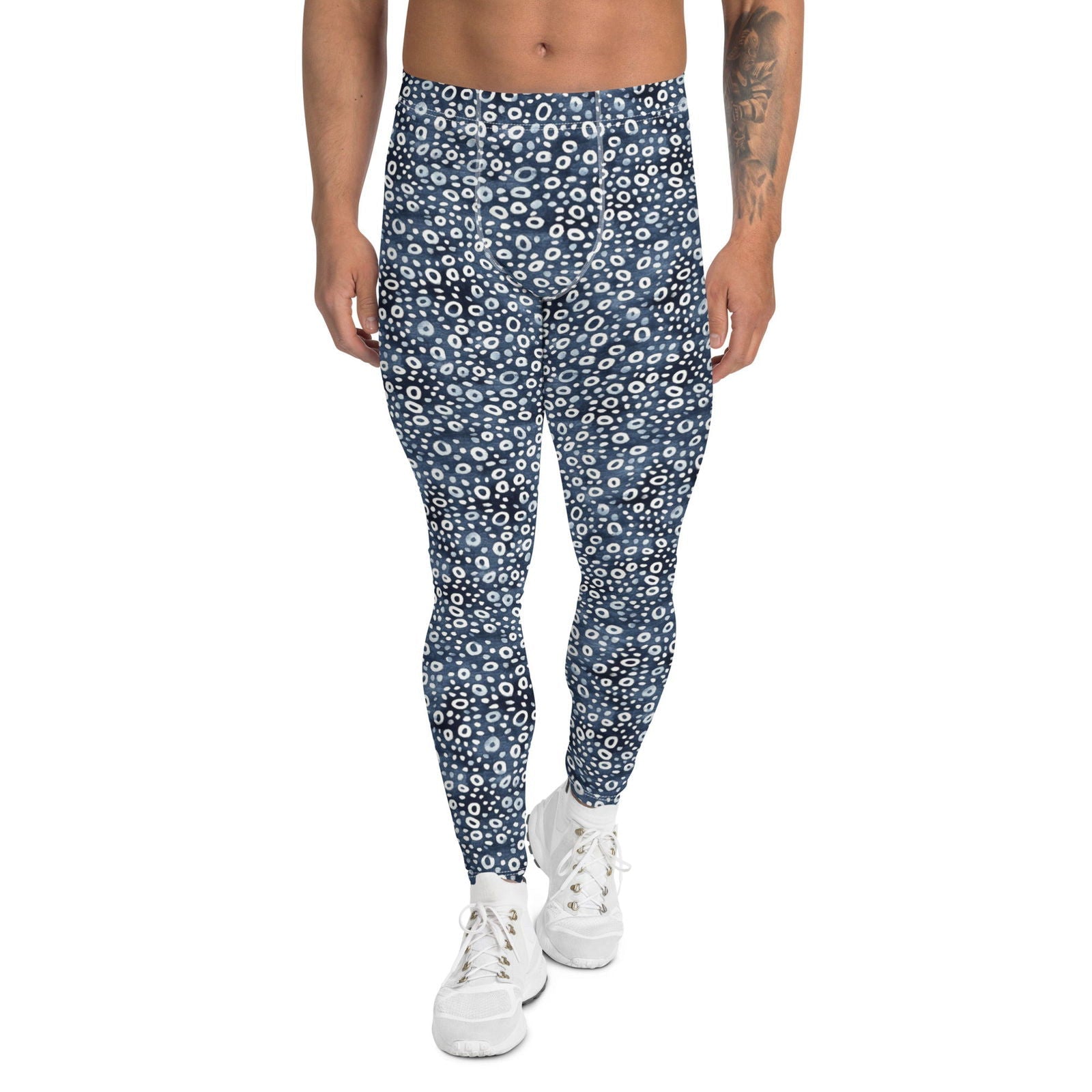 Whale Shark Mosaic Men's Swim Leggings - 