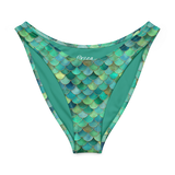 Mermaid Scales Collection Eco High-Leg Cheeky Bikini Bottom - Salinity Swimwear