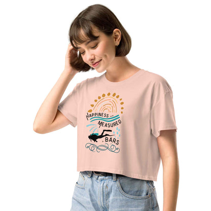 Happiness Can Be Measured in Bars Women’s Crop Top - 